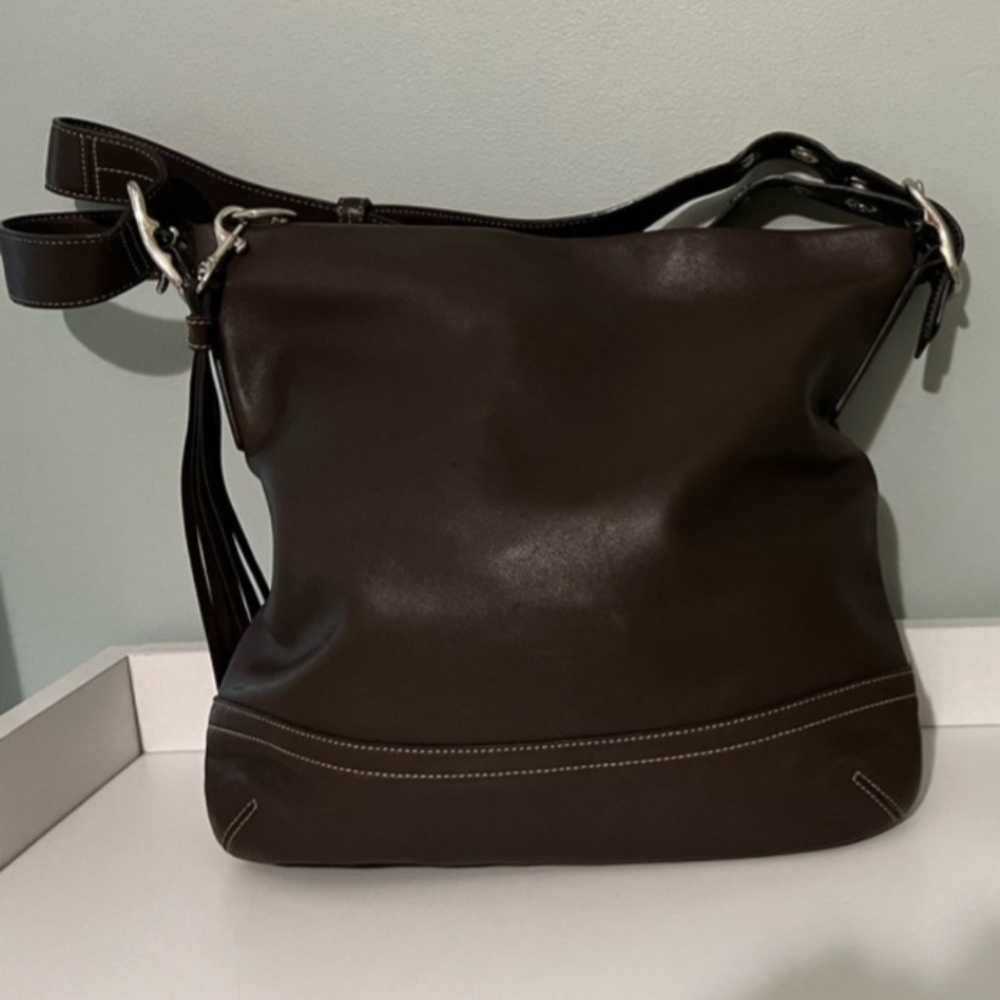 Coach Dark Brown Leather Soho Hobo Shoulder Bag